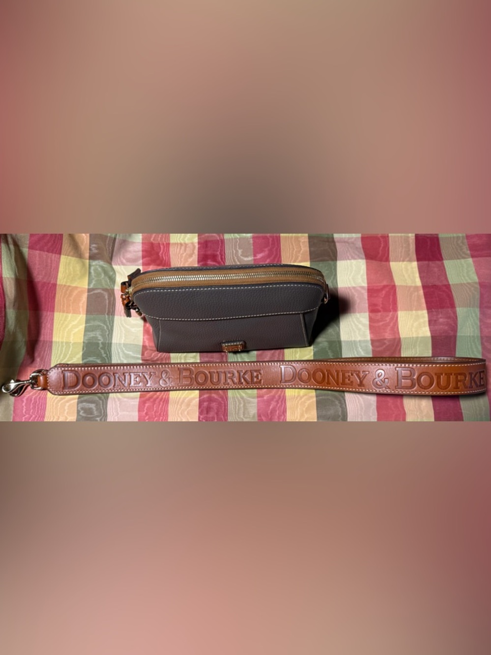 Dooney & Bourke Guitar Strap Cameron Pebbled Leather Crossbody RARE HTF - Picture 8 of 8